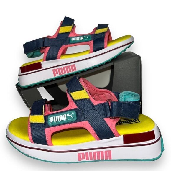Puma Future Rider Sandals "Multicolor" Youth 4 Women's 5.5 - Picture 1 of 10